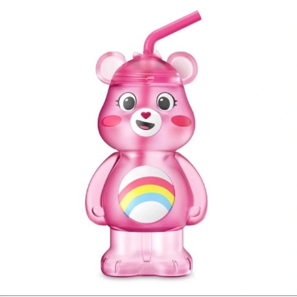New Target Bullseye Playground set of 2 Care Bear Drinkware Kids Cups w/ straws